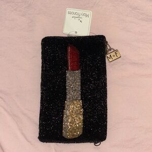 NWT Mary Frances Lipstick Design Beaded Clutch